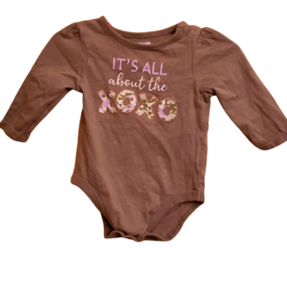 Garanimals Baby Girl Long Sleeve Onesie Size 3-6 Months